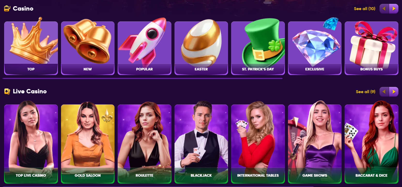 Kingmaker Casino and Live Casino Games