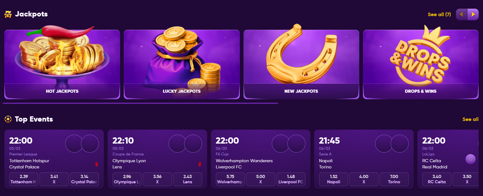 Kingmaker Jackpots and Top Events