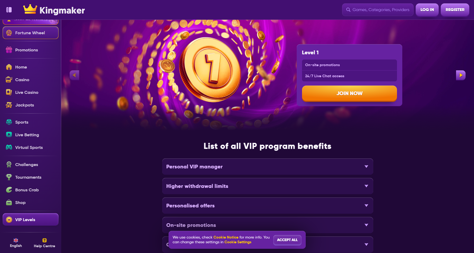 Kingmaker VIP Program
